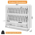 thumbnail image 4 of Advwin Hair Color Organizer Rack, Wall Mounted Hair Dye Tube Storage Cabinet with Adjustable Dividers & Hanging Space, Beauty Barber Station for Salon Display, White, 4 of 9