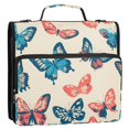 thumbnail image 5 of FORMRS Zipper Binder with Shoulder Strap 2-inch Ring 500 Sheet Capacity File Bag, Green Butterflies, 5 of 5
