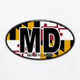 thumbnail image 3 of CafePress - Maryland MD Oval (W/Flag) Ringer T - 100% Cotton Ringed T-Shirt, 3 of 4