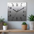 thumbnail image 6 of Grey Ombre Wooden Wall Clock Silent Non Ticking, Modern White Abstract Art Aesthetics Square Wall Clocks Battery Operated, Decor Clock for Home Office, Living Room, Kitchen, 12 Inch, 6 of 9