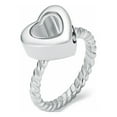 thumbnail image 2 of Glass Heart Cremation Jewelry for Ashes Holder Urn Ring for Ashes of Loved One, 2 of 7