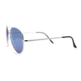 thumbnail image 3 of Polarized Classic Iconic Tear Drop Shape Air Force Officer Sunglasses Silver - Blue Mirror, 3 of 4