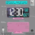 thumbnail image 4 of LIZZ Desk Clock 6.7in Black Digital Alarm Clock with Dual Alarm, Dimming, Date, Day of Week, Temp, 12h 24h, Digital LED Clock for Table Decor, Digital Calendar Mirror Clocks Essentials, 4 of 6