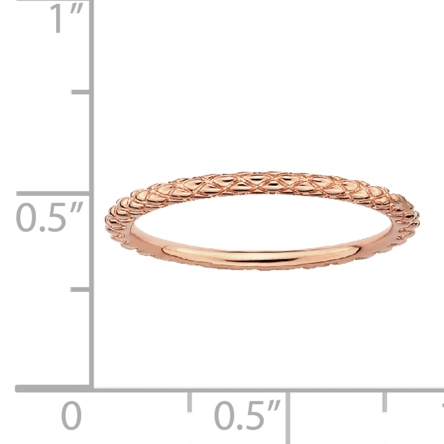 Stackable Expressions Sterling Silver Rose Gold-plated Criss-Cross Ring
