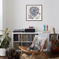 thumbnail image 4 of Art.com Indigo Floral on Linen II Art Print by Vision Studio, Brown Frame Wall Art, 29" x 29", 4 of 5