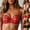 Red, variant on Bras For Women, Lace Thick Cup Push-Up Bra, Anti-Slip Side Control Anti-Sag For Daily Summer Wear Red 34