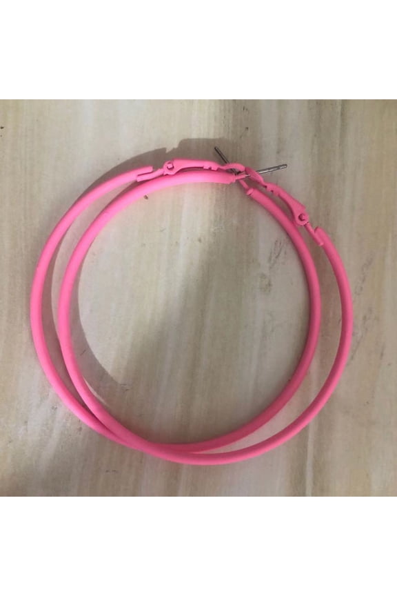 Earrings For Women 60mm Stainless Steel Large Retro Neon Dangle Accessories