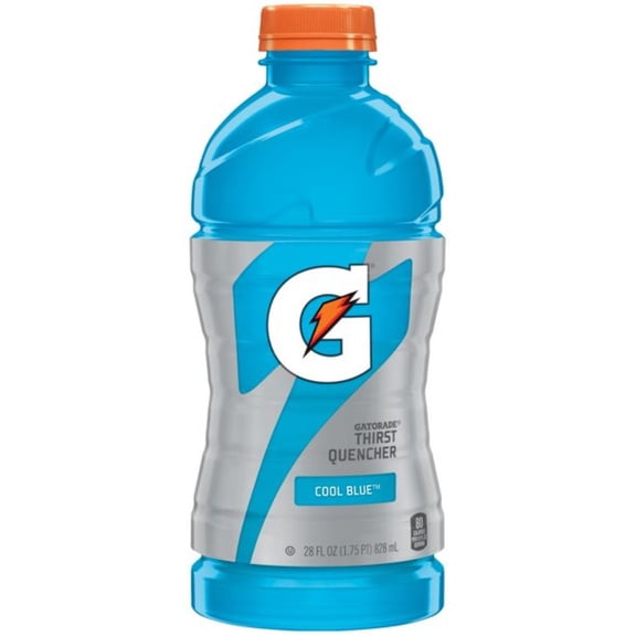 Gatorade Thirst Quencher, Cool Blue Sports Drinks, 28 fl oz, (Pack of 8)