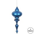 thumbnail image 2 of Vickerman N175002D 8,7 x 3,5 Po Ornement Final Bleu Mat - 3 par Sac, 2 of 2
