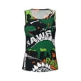 thumbnail image 4 of Lsque Dinosaur Skeleton Printed Workout Tank Tops for Women, Athletic Sports Tank Tops, Compression Sleeveless Dry Fit Shirts,Sleeveless Yoga Shirt-XX-Large, 4 of 9