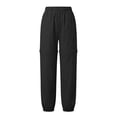 thumbnail image 6 of Hudaneo Womens Pants Lightweight Cargo Pants for Womens Zip-Off Trekking Trousers Waterproof Joggers Hiking Pants, Black M, 6 of 6