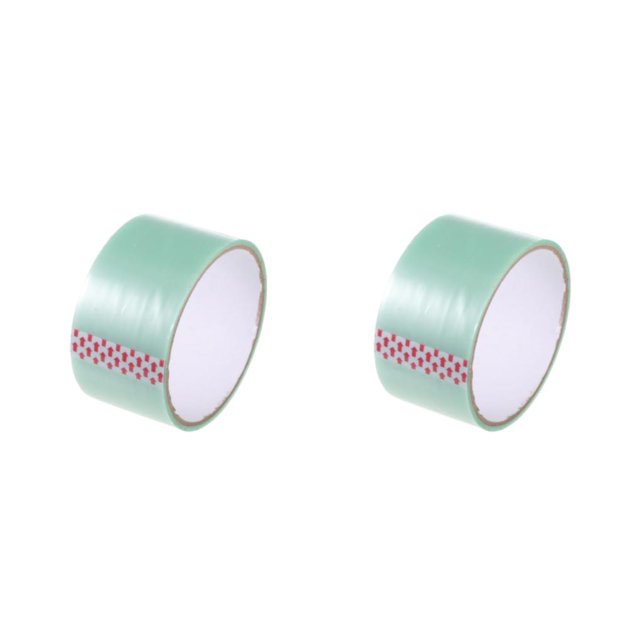 Bearachild cintas adhesivas 4,8 cm bola adhesiva alivio del estrés cinta relajante juguete sedoso nacarado artesanía rodante para niños verde Verde 2piezas