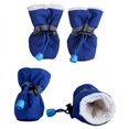 thumbnail image 4 of 4 Pcs/lot Pet Dogs Winter Shoes Snow Waterproof Anti-slip Booties For Dog,Black XXXL, 4 of 5
