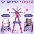 thumbnail image 5 of Easel for Kids,4 in 1 Double Sided Kids Art Easel Drawing Board with Painting Accessories - Purple, 5 of 9