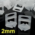 thumbnail image 3 of 1000 Pcs Reusable Flat Tile Leveling System Clips 2mm Wall Floor Spacers Tiling Tool 40mm * 36mm For Level The Tile, 3 of 5