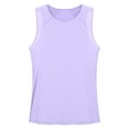 thumbnail image 6 of ZDHoor Mens Glossy Smooth Tank Top Stretchy Sleeveless Gym Workout Vest Tops Purple XL, 6 of 7