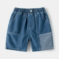 thumbnail image 2 of Otqutp Summer Shorts Toddler Boys Boys' Denim Hole Elastic Waist Short Five Pants Children Baby Korean Fashion Shorts with Pocket(B-A,12-18 Months), 2 of 5