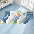 thumbnail image 2 of Babcutegg Boys Socks, Comfortable 100% Cotton 5 Pairs Toddlers Socks Blue 9 T, 2 of 3