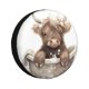 thumbnail image 1 of Balery Cute Cow Bath Cubiertas para Neumáticos - Protector Resistente para Neumáticos de Camioneta, SUV, Remolque, Camper y RV-17 inch, 1 of 6