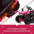 thumbnail image 7 of TOBBI 12V Electric Battery-Powered Ride On Toy Tractor Trailer, Rose Red, 7 of 7