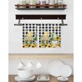 thumbnail image 3 of Spring Gnomes Kitchen Dish Towels for Drying Dishes Set of 3, Botanical Budding Sunflowers Buffalo Plaid Waffle Weave Microfiber Hand Tea Bathroom Towels Quick Dry & Absorbent Towel 15.7x23.6, 3 of 7