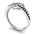 thumbnail image 2 of Solitaire with Accents Engagement Ring for Women - 0.22ct Simulated Turquoise in 14K White Gold Promise Ring, 2 of 6
