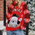 thumbnail image 3 of Zhanying Christmas Chandails en Molleton de Noël pour Femmes, Tricot Léger, Tenue Décontractée, Chandail des Fêtes pour Femmes, Rouge, Col Rond Sweater, 3 of 8