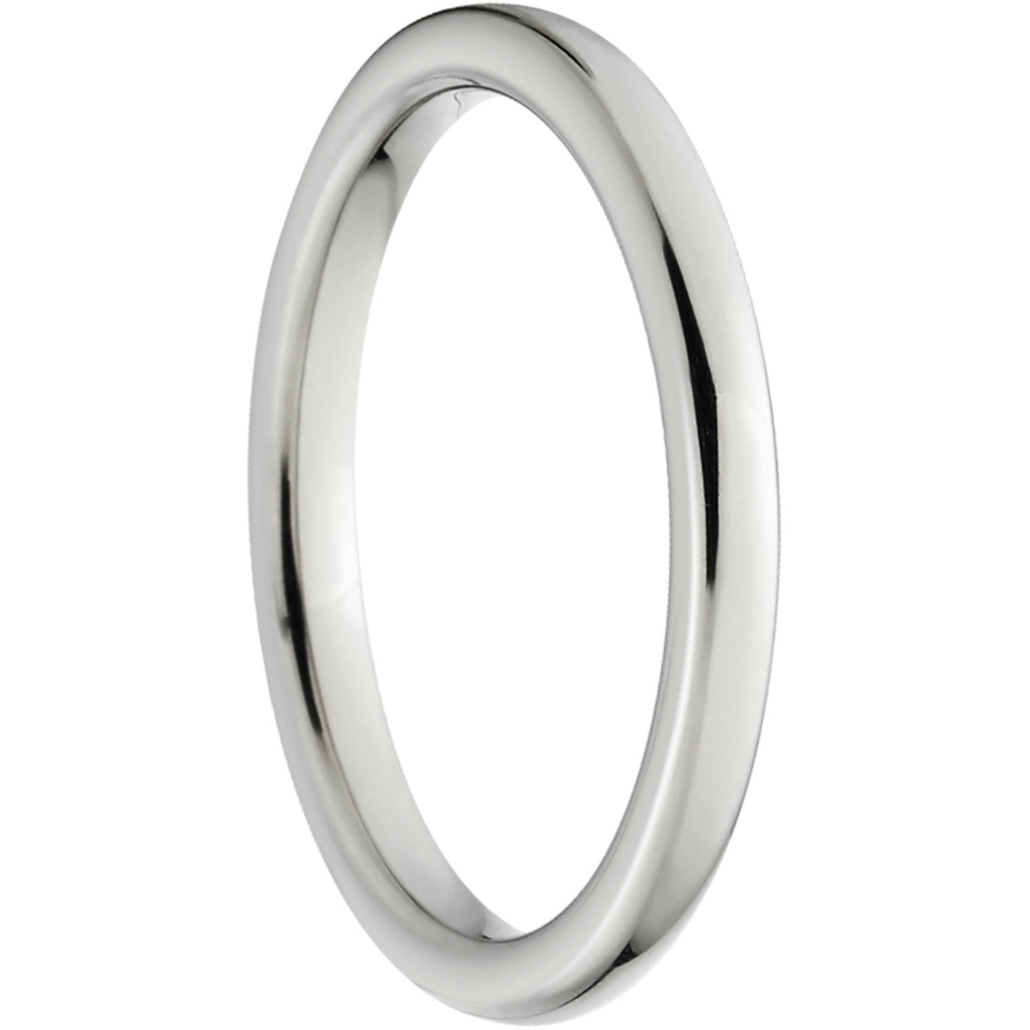 Polished 3mm Titanium Wedding Band with Comfort Fit Design