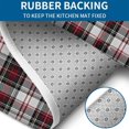 thumbnail image 4 of Gray Red Plaid Checkered Pattern Bathroom Rugs Sets 3 Piece,Toilet Cover Set,Absorbent Non Slip Bathroom Mats Sets with U-Shaped Contour Rug Toilet Rug Set, 4 of 5