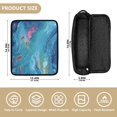 thumbnail image 4 of Hair Tool Organizer Bag with Heat Resistant Mat Removable Travel Storage Case for Hot Air Brushes Curling Irons Blue Vortex, 4 of 8