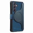 thumbnail image 3 of Case for Samsung Galaxy S23 Plus Detachable Magnetic Wallet Phone Case for Men Women, RFID Blocking Material Retro Folio Flip Leather Case with 3 Card Slots for Samsung Galaxy S23 Plus, Blue, 3 of 10