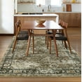 thumbnail image 2 of Hasoo Brown Washable Area Rugs 5' x 7' Rug for Living Room Floral Modern Non Slip Throw Indoor Carpet, 2 of 5