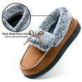 thumbnail image 3 of DL Womens Fuzzy Warm Moccasin Slippers Memory Foam Soft Fluffy Winter House Shoes Slippers, 3 of 6