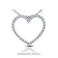 thumbnail image 1 of Diamond Traces UD-GOS316-9449 0.66 Carat Total Natural Diamonds 18K White Gold Prong Setting Heart Shape Fashion Pendant, 1 of 1