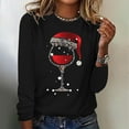thumbnail image 2 of AOOCHASLIY Women's Christmas Day Blouse Fashion Women Casual Long Sleeve Printing Round Neck Loose T-Shirt Tops, 2 of 4