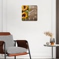 thumbnail image 3 of 10 Inch Wall Clock Battery Operated Silent Clock Decorative for Office, Kitchen, Outdoor, Living Room，Old Wooden Background with Sunflowers Beautiful Drawing, 3 of 4