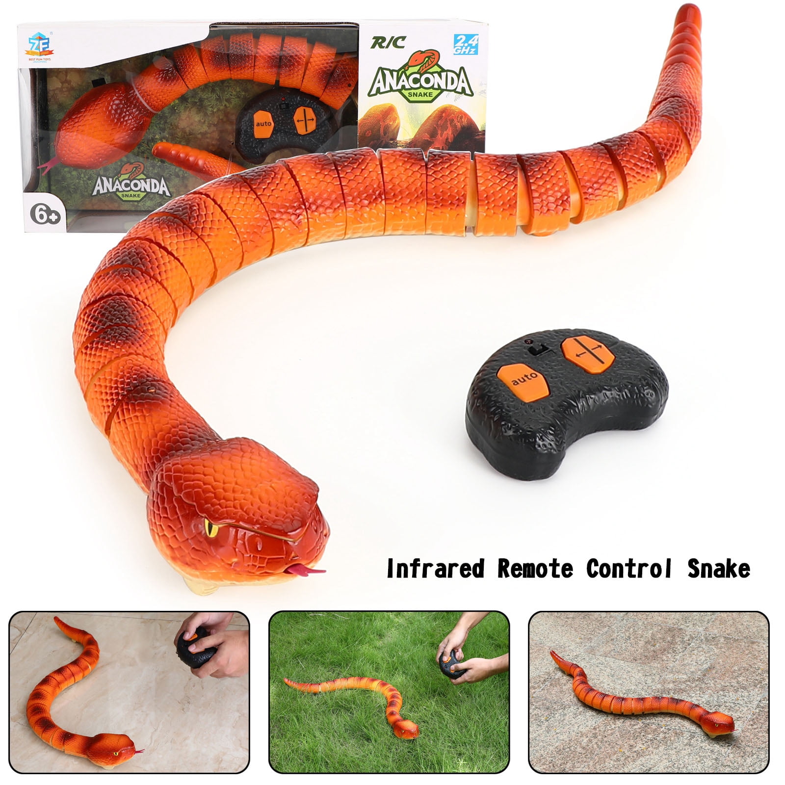 Adventure Force Infra-Red (I/R) Crawling Cobra Battery Remote Control Snake,  112 