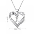 thumbnail image 2 of DESIGNICE Gifts for Women Valentine'S Day Gift for Women Ladies Double Heart Diamond Necklace with 26 English Letters Couple Necklace, 2 of 7