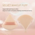 thumbnail image 6 of 2 Pcs UniVerse Triangle Powder Puff for Face Powder, Soft Plush Setting Powder Puff, Velour Cosmetic Foundation Blender Sponge Beauty Makeup Tools (Black&Nude), 6 of 12