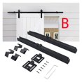 thumbnail image 1 of 1 Set Cabinet Sliding Barn Door Hardware Kit Super Mini Sliding Door Hardware Hardware Kit Top Mount Hanger Track Closet ,Easy to Install, 1 of 7