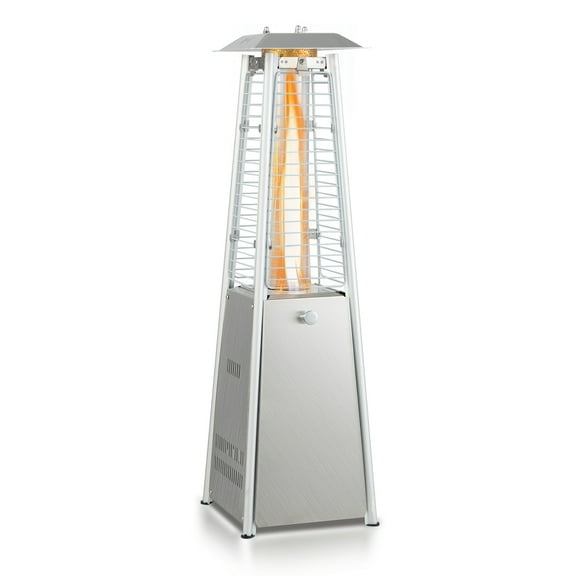 Costway 35'' Portable Tabletop Pyramid Patio Heater Stainless Steel Propane gas 10000 BTU