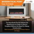thumbnail image 2 of SimpliFire Boyd 68"W x 40"H x 7.5"D Wall Mount Electric Fireplace Build-Out Kit for 50" Allusion Platinum, 2 of 6