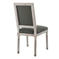 thumbnail image 4 of Modway Court French Vintage Upholstered Fabric Dining Side Chair in Natural Gray, 4 of 8