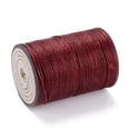 thumbnail image 2 of 5 roll Round Waxed Polyester Thread String Micro Macrame Cord Twisted Cord for Leather Sewing Stitching Brown 0.8mm 54.68 Yards(50m)/Roll, 2 of 3