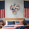 thumbnail image 5 of Memorial Day Saving!4th of July Decorations, The US Independence Day Round Wooden Sign Pendant Festival Star And Stripe Wooden Ornament Welcome Sign, 5 of 7