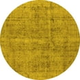 thumbnail image 1 of Ahgly Company Machine Washable Indoor Round Oriental Yellow Industrial Area Rugs, 5' Round, 1 of 4