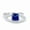 Blue Sapphire CZ, variant on Two Piece Asscher Cut Bridal Set Ring Lab Created White Opal 925 Sterling Silver Size 9
