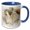 Blue/White, variant on 3drose, Image of Watercolor Swan Art, 11oz Two-tone Green Mug