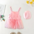 thumbnail image 2 of Newborn One-Piece Swimsuit Bikini Set Swimwear Pink，0-6M One-Piece Swimsuits, 2 of 9