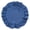 Royal Blue Round, variant on 15 Inch Boho Fabric Placemat, Rustic Farmhouse Round Ruffle Place Mat, Washable Scalloped Edge Table Mats for Kitchen Dining Party Table Decor